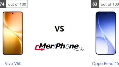 صورة توضح الفروق في التصميم الخارجي لـ Vivo V60 و Oppo Reno 15