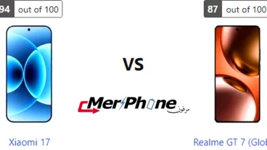 مقارنة زوايا الرؤية في شاشة Xiaomi 17 و Realme GT 7 (Global)