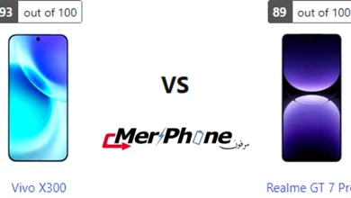 صورة توضح مقارنة المواصفات بين Vivo X300 و Realme GT 7 Pro