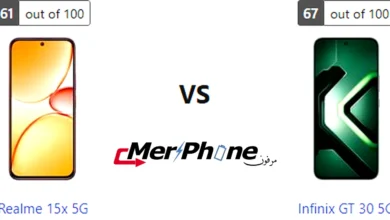 مقارنة لقطة الشاشة المطولة في Realme 15x 5G و Infinix GT 30 5G