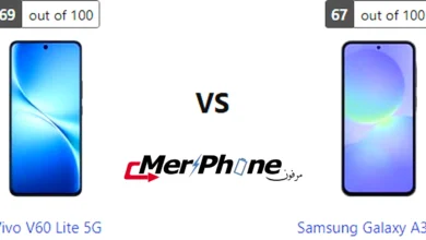 مقارنة لقطة الشاشة المطولة في Vivo V60 Lite 5G و Samsung Galaxy A36 5G