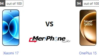 لقطة جانبية توضح سمك Xiaomi 17 مقارنة بـ OnePlus 15