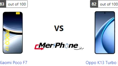 صورة توضح مقاومة الماء في Xiaomi Poco F7 و Oppo K13 Turbo Pro