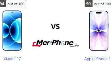 مقارنة شكل الإطار المعدني بين Xiaomi 17 و Apple iPhone 17