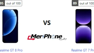 صورة توضح نصوع الألوان في شاشة Realme GT 8 Pro و Realme GT 7 Pro