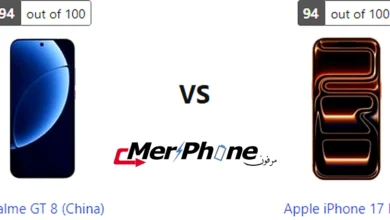 مقارنة شكل الإطار المعدني بين Realme GT 8 (China) و Apple iPhone 17 Pro