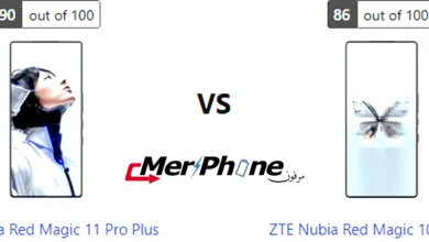 مقارنة انحناء الظهر في ZTE Nubia Red Magic 11 Pro Plus و ZTE Nubia Red Magic 10 Pro Plus