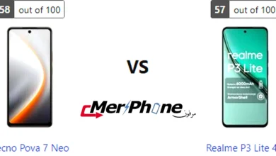 مقارنة بروز الكاميرا في Tecno Pova 7 Neo و Realme P3 Lite 4G