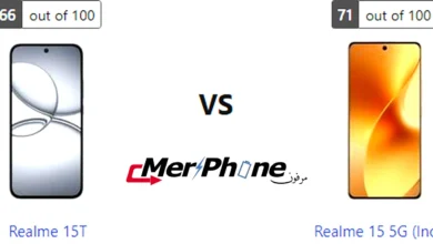 صورة توضح الفلاتر المتاحة في Realme 15T و Realme 15 5G (India)