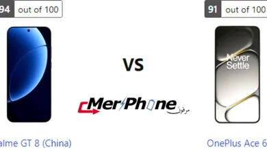 صورة توضح بصمات الأصابع على ظهر Realme GT 8 (China) و OnePlus Ace 6