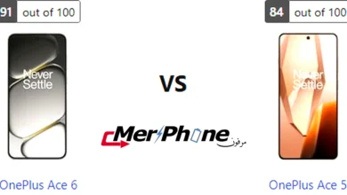مقارنة وضوح الشاشة تحت الشمس لـ OnePlus Ace 6 و OnePlus Ace 5