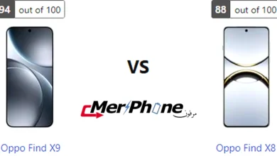 مقارنة انعكاس الضوء على ظهر Oppo Find X9 و Oppo Find X8
