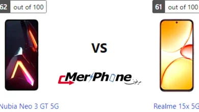 صورة توضح حجم النوتش في ZTE Nubia Neo 3 GT 5G و Realme 15x 5G