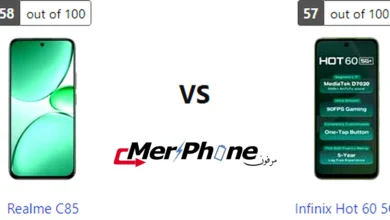 مقارنة القوائم والإعدادات في Realme C85 و Infinix Hot 60 5G