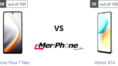 مقارنة إعدادات الكاميرا الاحترافية في Tecno Pova 7 Neo و Honor X7d
