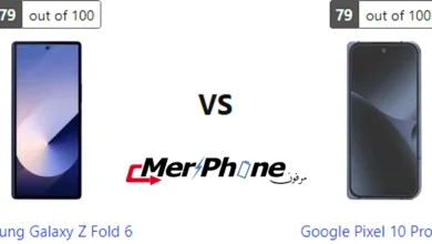 صورة توضح المساحة الخاصة في Samsung Galaxy Z Fold 6 و Google Pixel 10 Pro Fold