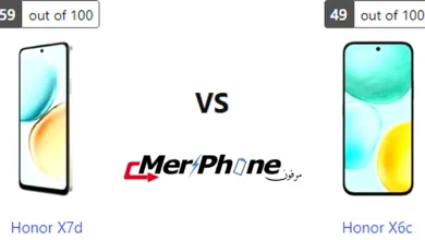 مقارنة لوحة الإشعارات في Honor X7d و Honor X6c