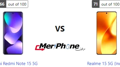 مقارنة انحناء الظهر في Xiaomi Redmi Note 15 5G و Realme 15 5G (India)