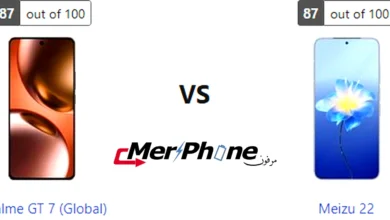 مقارنة الحواف السفلية والعلوية لـ Realme GT 7 (Global) و Meizu 22