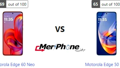 صورة توضح مكان البصمة في Motorola Edge 60 Neo و Motorola Edge 50 Neo