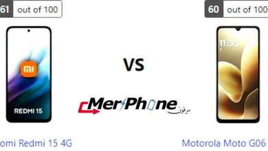 جدول مقارنة تفصيلي لهاتفي Xiaomi Redmi 15 4G و Motorola Moto G06 Power