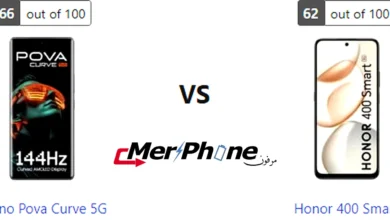 مقارنة واجهة المستخدم في Tecno Pova Curve 5G و Honor 400 Smart