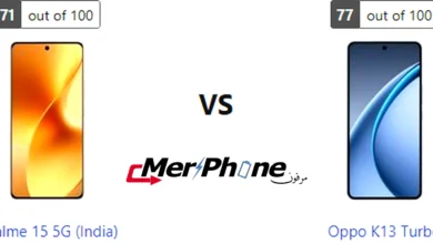 مقارنة ترتيب الأيقونات في Realme 15 5G (India) و Oppo K13 Turbo