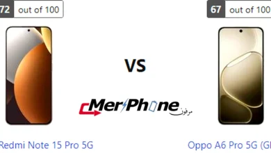 مقارنة لوحة الإشعارات في Xiaomi Redmi Note 15 Pro 5G و Oppo A6 Pro 5G (Global)