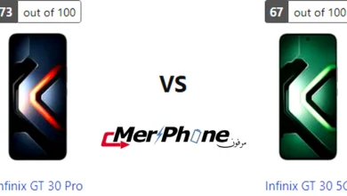مقارنة شكل الشاشة بين Infinix GT 30 Pro و Infinix GT 30 5G
