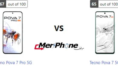 صورة توضح مدخل الشاحن والسماعات في Tecno Pova 7 Pro 5G و Tecno Pova 7 5G