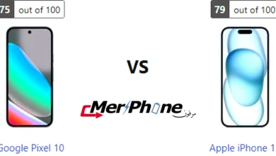 صورة توضح بصمات الأصابع على ظهر Google Pixel 10 و Apple iPhone 15