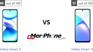 صورة توضح بصمات الأصابع على ظهر Infinix Smart 9 و Infinix Smart 10