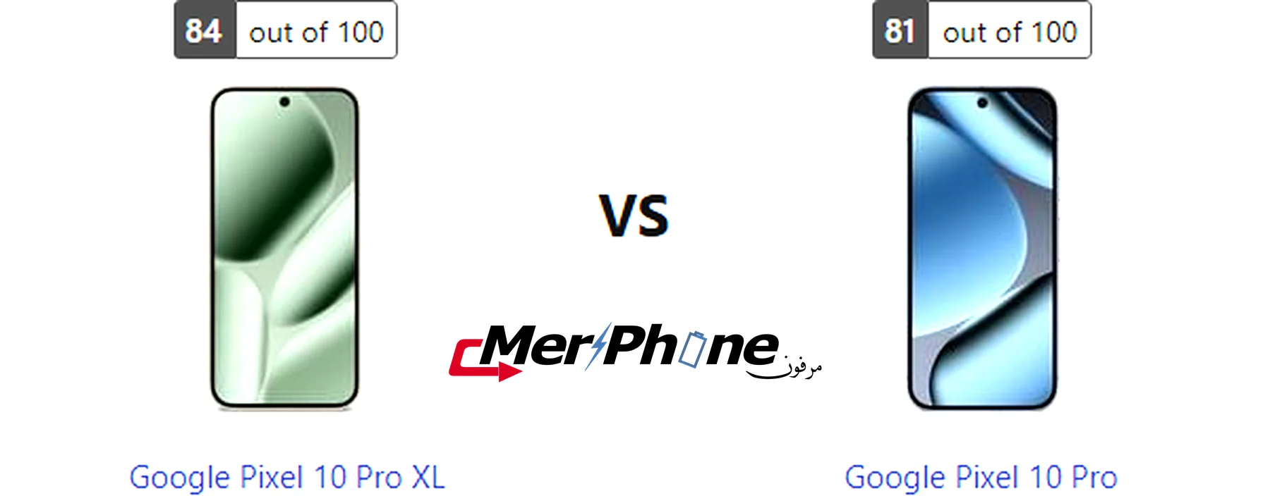 مقارنة خيارات تعديل الصور في Google Pixel 10 Pro XL و Google Pixel 10 Pro