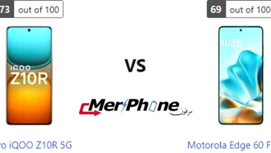 صورة توضح الاختصارات في Vivo iQOO Z10R 5G و Motorola Edge 60 Fusion