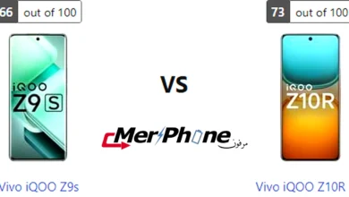 صورة توضح حجم النوتش في Vivo iQOO Z9s و Vivo iQOO Z10R 5G