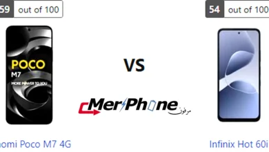 مقارنة بروز الكاميرا في Xiaomi Poco M7 4G و Infinix Hot 60i