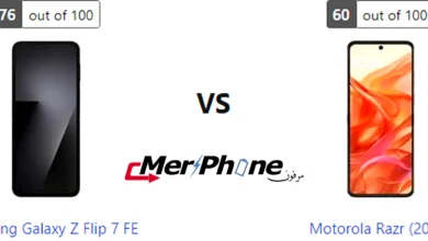 صورة توضح وضع التصوير الليلي في Samsung Galaxy Z Flip 7 FE و Motorola Razr (2024)