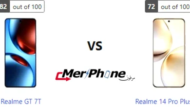 عرض جانبي يوضح انحناء الشاشة في Realme GT 7T و Realme 14 Pro Plus 5G