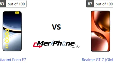 مقارنة زوايا الرؤية في شاشة Xiaomi Poco F7 و Realme GT 7 (Global)