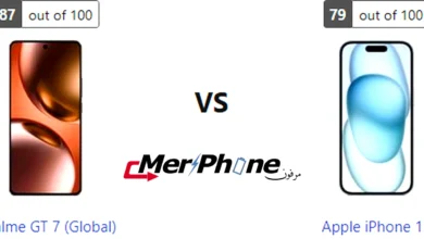 صورة توضح تسجيل الشاشة في Realme GT 7 (Global) و Apple iPhone 15