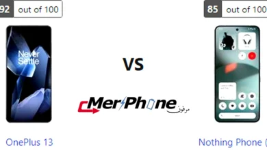 مقارنة انعكاس الضوء على ظهر OnePlus 13 و Nothing Phone (3)