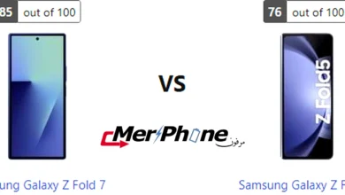 مقارنة الحجم والأبعاد بين Samsung Galaxy Z Fold 7 و Samsung Galaxy Z Fold 5