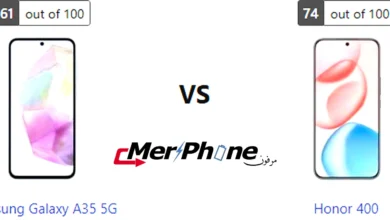 صورة توضح الفلاتر المتاحة في Samsung Galaxy A35 5G و Honor 400