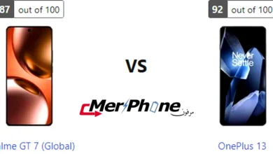 صورة توضح الفلاتر المتاحة في Realme GT 7 (Global) و OnePlus 13