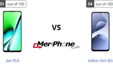 صورة توضح مكان البصمة في itel RS4 و Infinix Hot 60i