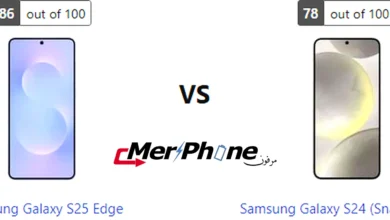 مقارنة الملحقات المرفقة مع Samsung Galaxy S25 Edge و Samsung Galaxy S24 (Snapdragon)