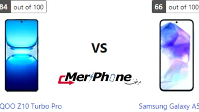 صورة توضح استهلاك البطارية في Vivo iQOO Z10 Turbo Pro و Samsung Galaxy A55 5G