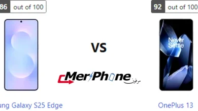 رسم بياني لأداء المعالج في Samsung Galaxy S25 Edge و OnePlus 13