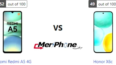 صورة توضح حجم النوتش في Xiaomi Redmi A5 4G و Honor X6c