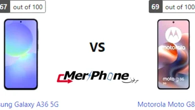 صورة توضح استهلاك البطارية في Samsung Galaxy A36 5G و Motorola Moto G86 5G